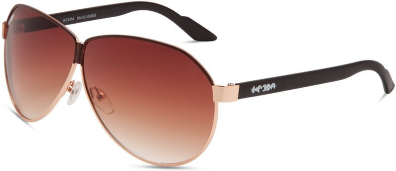 KEEDA Oval Sunglasses(Brown)