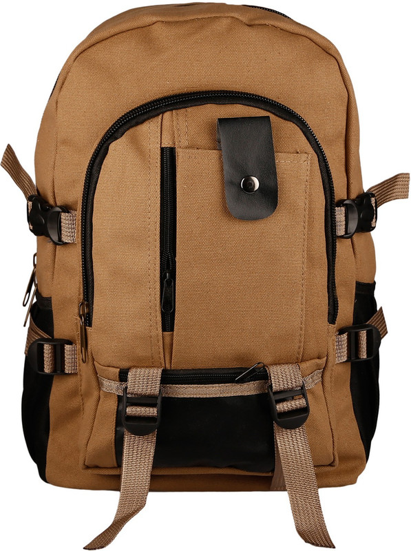 Stylehoops Brown Canvas Backpack Backpack(Brown, 15 L)