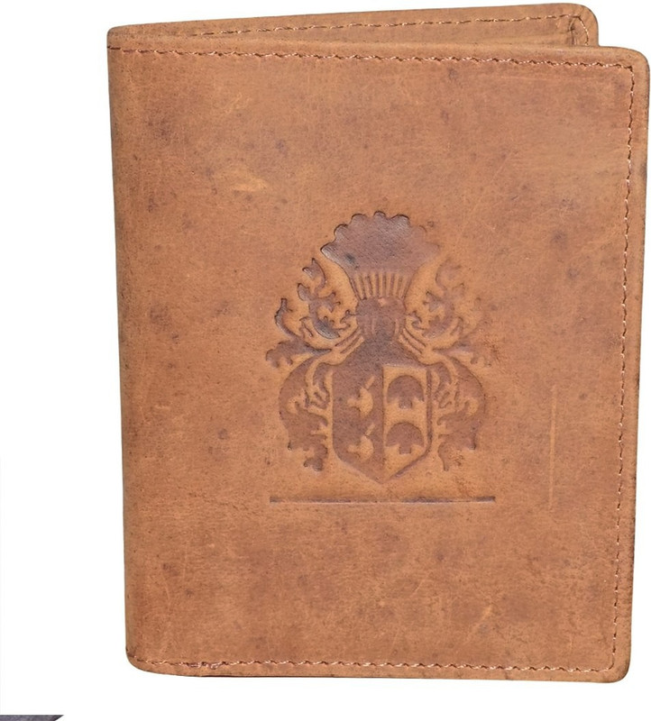 Kan Boys Tan Genuine Leather Document Holder(6 Card Slots)