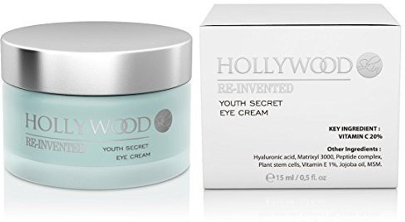 hollywoodskin Youth Secret Eye Cream - 20% Vitamin C & Hyaluronic Acid(15 ml)