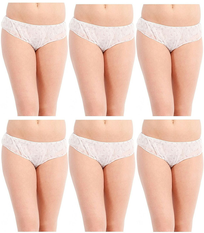 Internal Affair Women Disposable White Panty(Pack of 6)