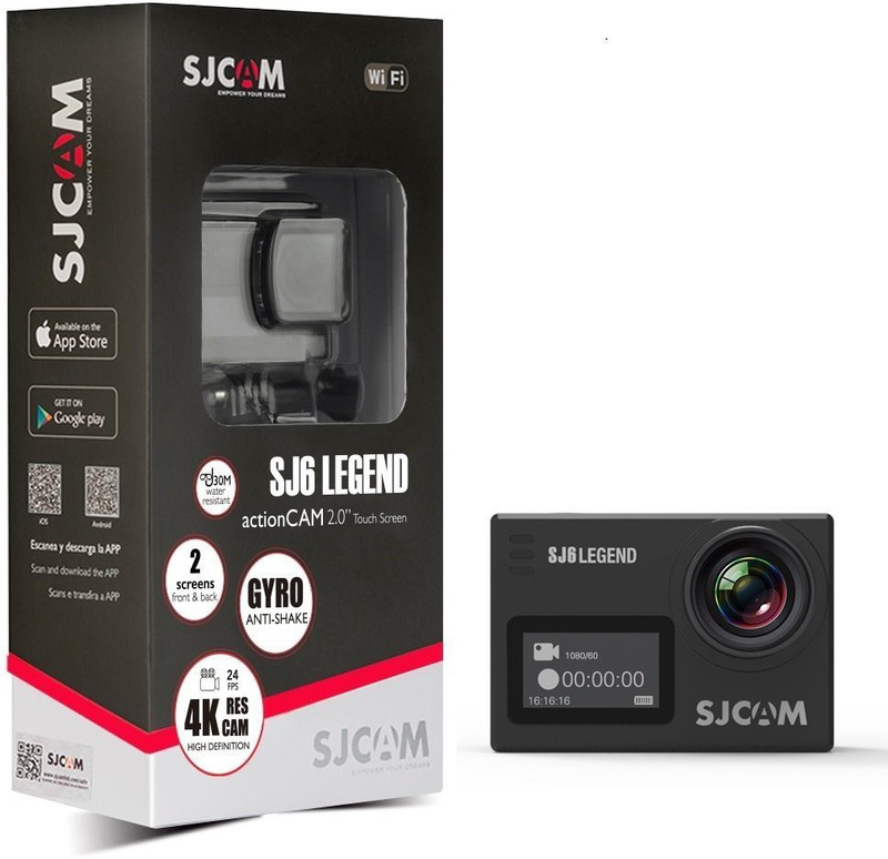 SJCAM Microware SJCAM SJ6 LEGEND (Black) Adjustable Viewing Angle: 166° H= 120° V=89° Sports & Action Camera(Black)
