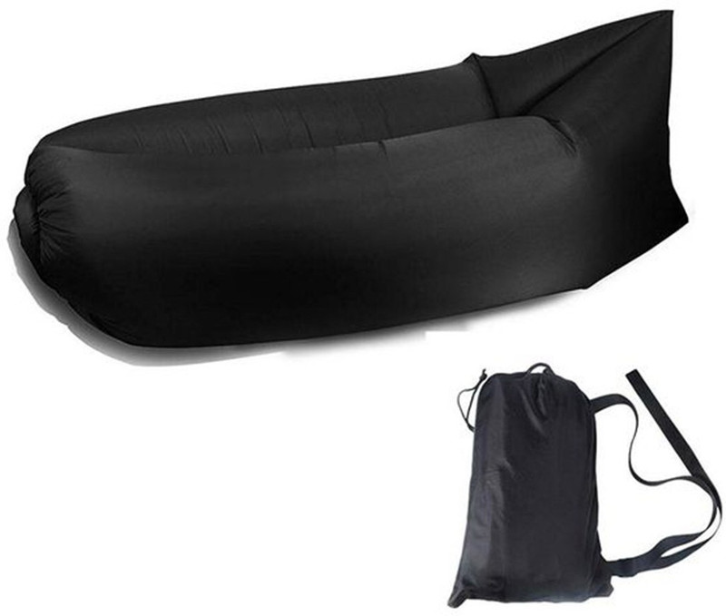 BonZeal Polyester 1 Seater Inflatable Sofa(Color - Black)