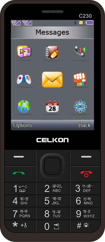 Celkon C230(Black & Grey)