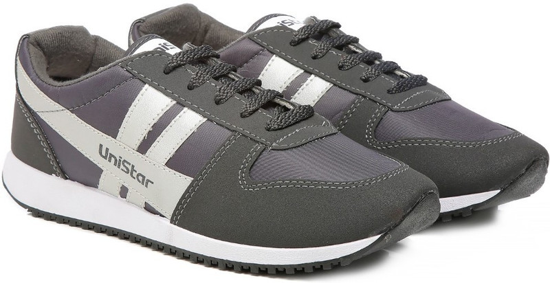 Unistar 032 Jogging (Narrow Toe) Running Shoes For Men(Grey)
