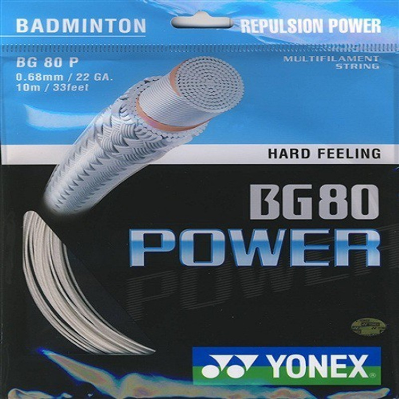 Yonex BG 80 Power Badminton Strings 0.68 Badminton String - 10 m(White, Orange)