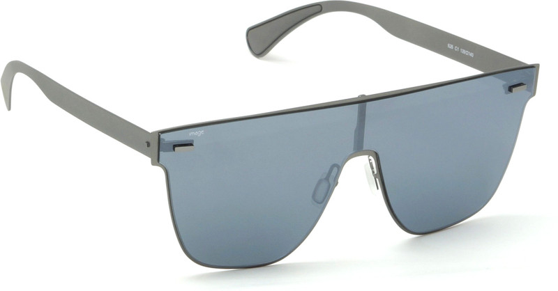 IMAGE Wayfarer Sunglasses(Silver, Black)