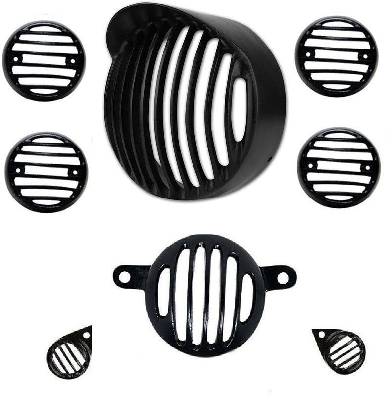 Buy Autofit AF28 Headlight grill set of 8 for Royal Enfield Classic Bike Headlight Grill(Black