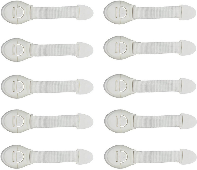 Ditya Baby Proofing Safety Lock Latch ( Pack of 10 )(White)