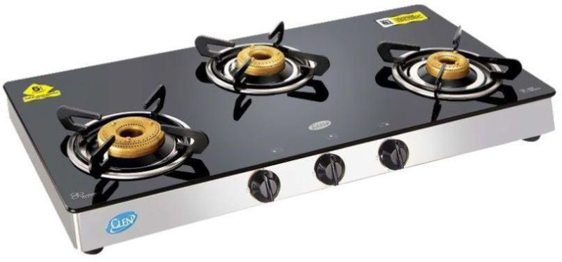 Glen Glen GL 1038 GT AI Forged BB 3 Burner Auto Gas Stove Glass Automatic Gas Stove(3 Burners)