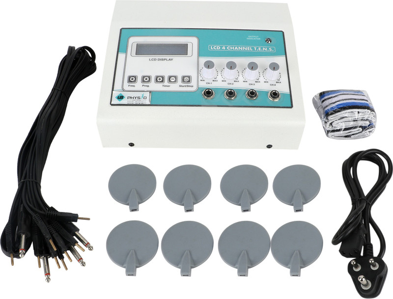 UB PHYSIO SOLUTIONS White Electro Therapy Tens 4 Channel Lcd Electrotherapy Device(UB208)