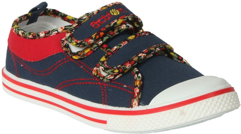 Action Shoes Boys & Girls Velcro Sneakers(Dark Blue)