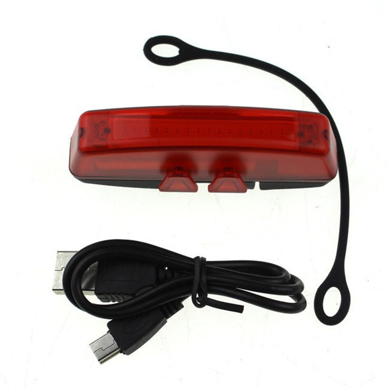 ShivExim USB 6-Mode Red Light LED Bike Tail Lamp Saddle(Red)