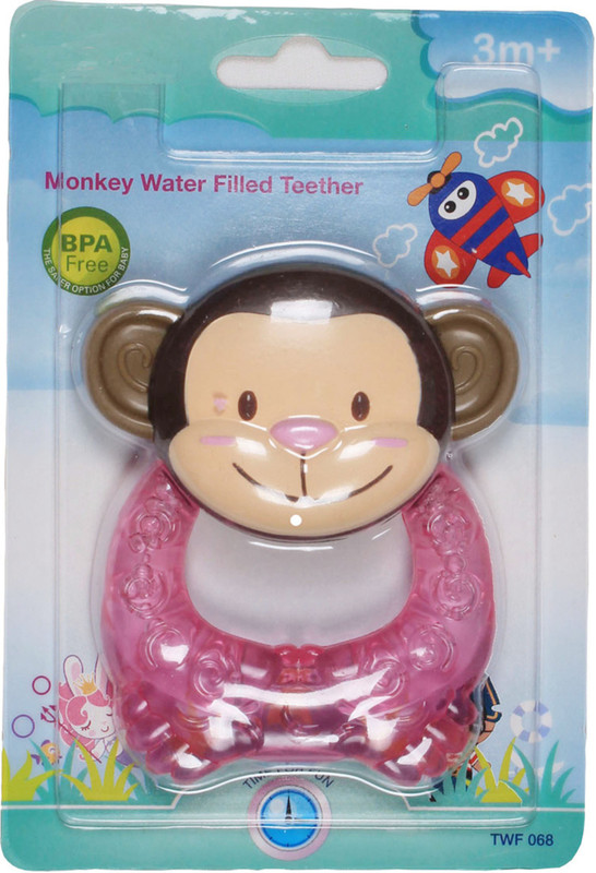 Ole Baby Cute, Colorful, Lightweight and Durable Monkey Shaped BPA Free Soother Toy For Infants.3-6 months. Soother(Pink)