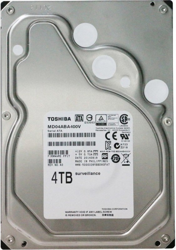 Toshiba S300 4 TB Surveillance Systems Internal Hard Disk Drive (HDEUR11GZA51)