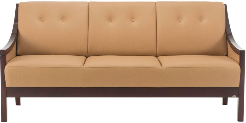 Durian JESSE/3 Leatherette 3 Seater  Sofa(Finish Color - CAMEL BROWN)