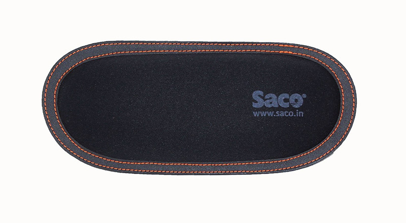 Saco Wrist Rest Palm Support Comfort Soft Soft Wrist Pad with Multi-Purpose Storage for PC Laptop Desk Mouse - Black with Orange line Wrist Rest(Black)