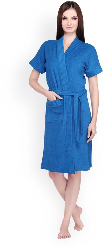 pink prachi Blue Free Size Bath Robe(1, For: Women, Blue)