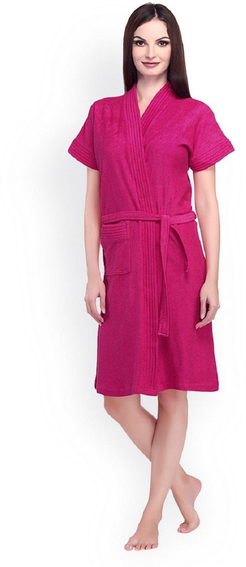 pink prachi Free Size Bath Robe(1, For: Women)