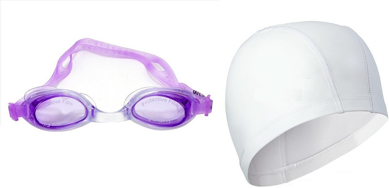 Sports 101 Aqua Max6 Adult Anti-Fog Goggles and PU Coated Cap Premium Swimming Kit