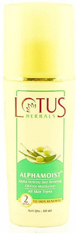 Lotus Herbals AlphaMoist Hydroxy Skin Renewal Oil-Free Moisturiser(80 ml)