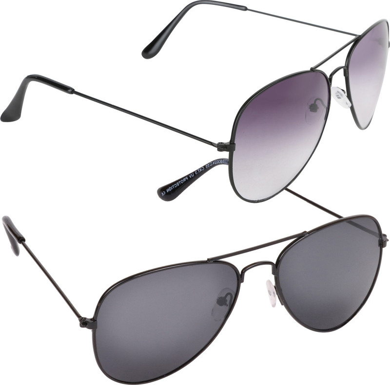 Criba Aviator Sunglasses(Black, Grey) Criba Aviator Sunglasses(Black, Grey)