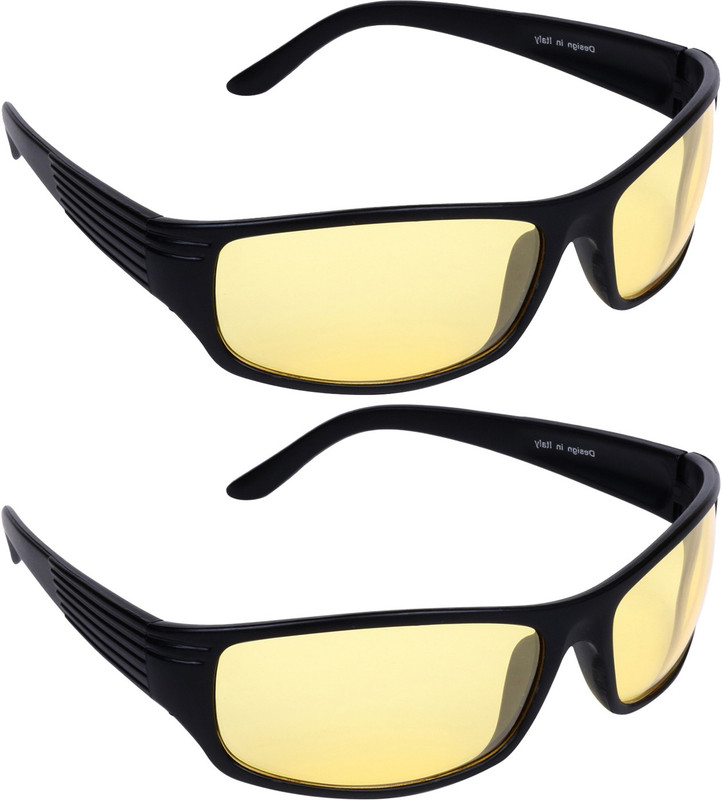 Dark Image Sports Sunglasses(Yellow)