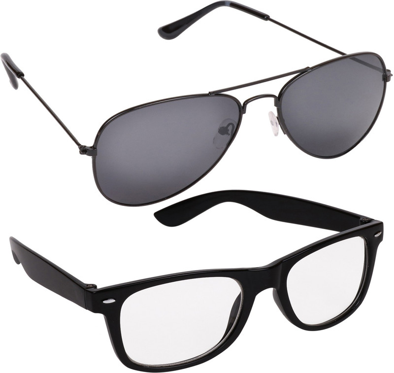 Criba Wayfarer, Aviator Sunglasses(Black, Clear) Criba Wayfarer, Aviator Sunglasses(Black, Clear)