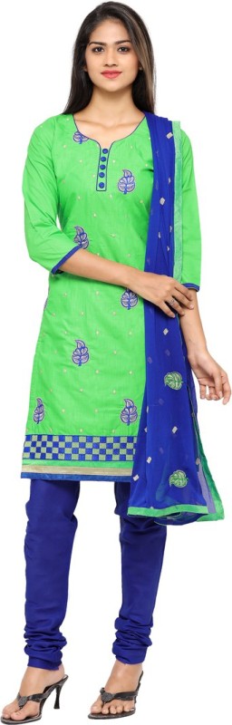 Saara Chanderi Floral Print, Paisley, Embroidered Salwar Suit Dupatta Material(Un-stitched)