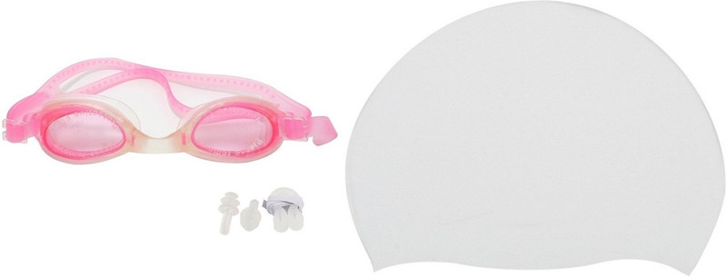 Sports 101 Aqua Senior Anti-Fog Goggles, Silicone Cap, Ear Plugs&Nose clip Premium Swimming Kit