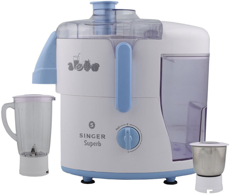 Singer Superb(sjm502sri) 500 W Juicer Mixer Grinder(White, Blue, 2 Jars)