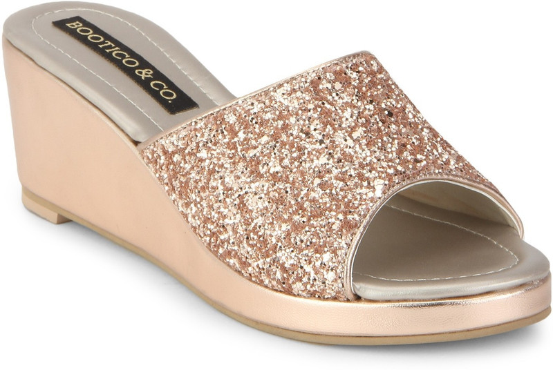 Bootico and Co. Women Gold Wedges