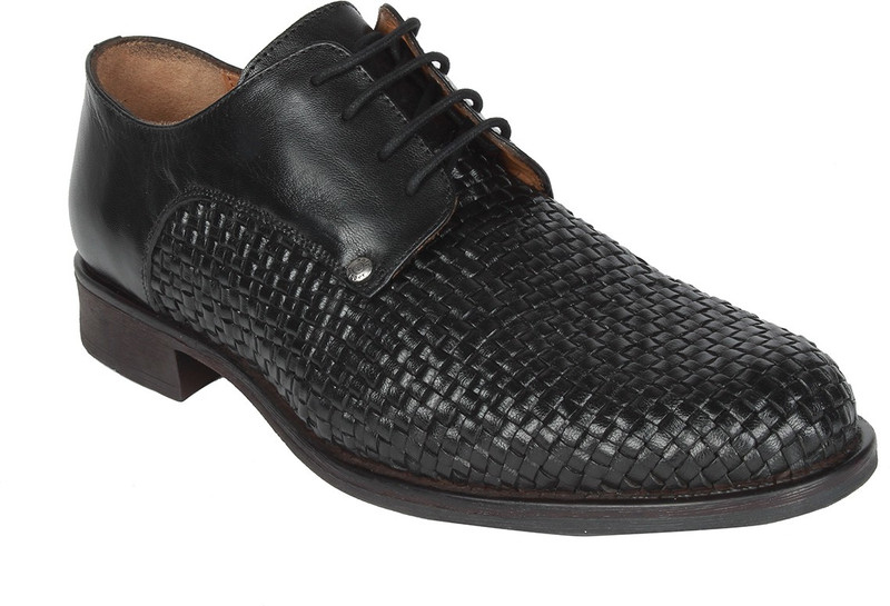 Salt N Pepper 10-285 Mix Black Lace Up Shoes For Men(Black) Salt N Pepper 10-285 Mix Black Lace Up Shoes For Men(Black)