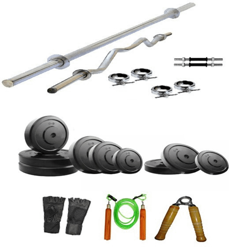 Arnav 16 kg Plates with 6 Accesiories Home Gym Combo(0 - 20 kg)