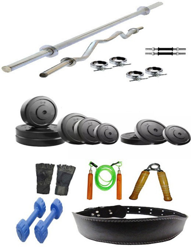Arnav 20 kg Plates with 8 Accesiories Home Gym Combo(20 - 40 kg)