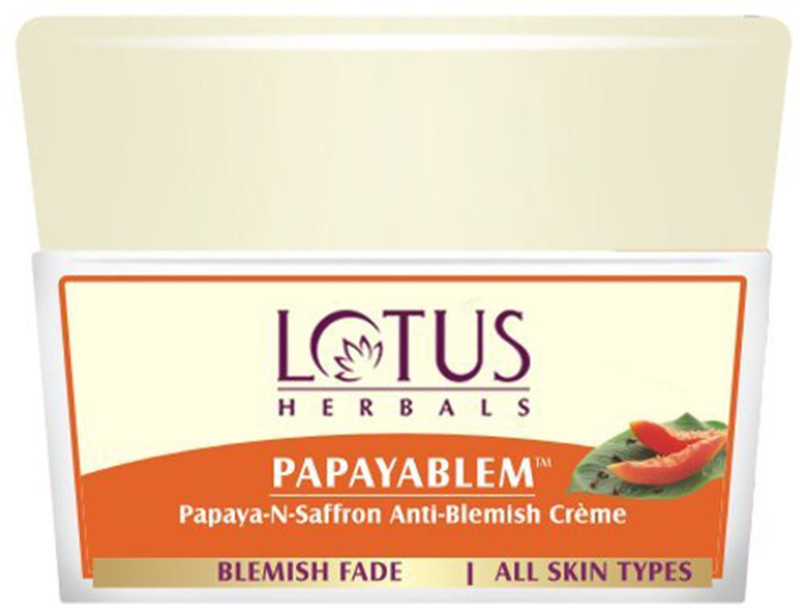 Lotus Herbals Papayablem Papaya-N-Saffron Anti-Blemish Cream(50 g)