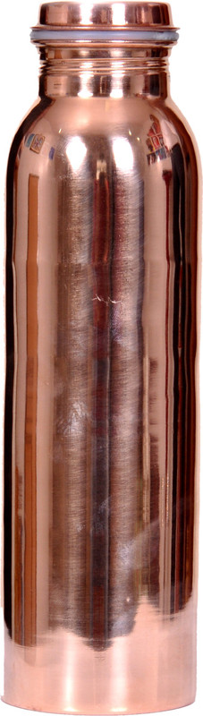 krishna brass gallery Pure Copper Bottle (Plain) 1000 ml Bottle(Pack of 1, Brown)