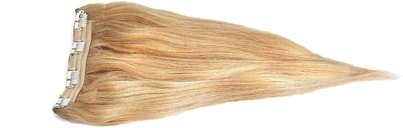krome Elegant Ash Blonde 4 Clip 50 Grams Remy Bleached Stitched Human  Extensions 16 Inches Hair Extension