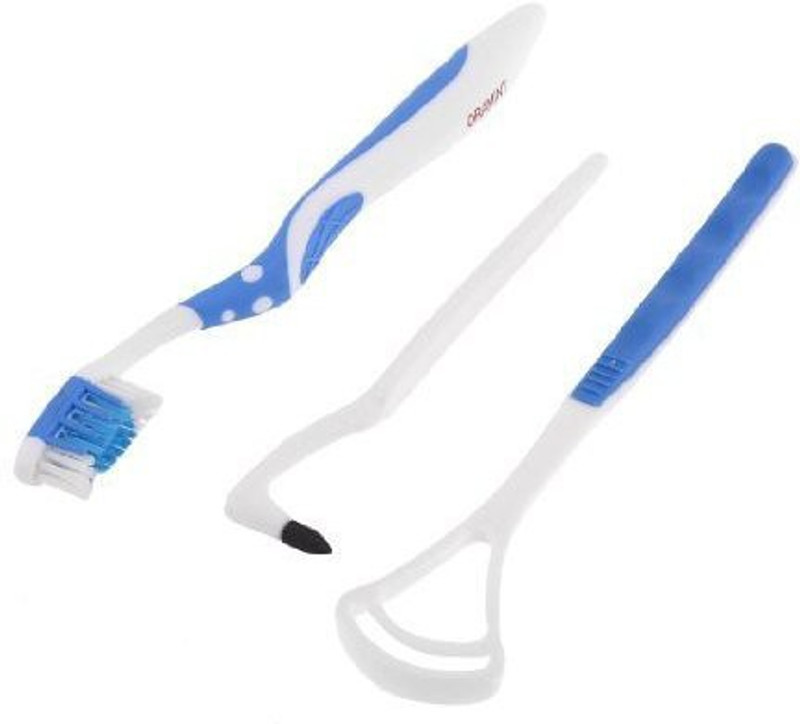 Sukot 3 in 1 Dental care Kit Toothbrush Tongue Cleaner & Stain Eraser(Set of 3)