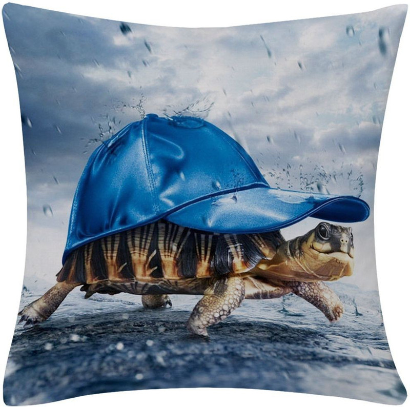 paramorasi 3D Printed Cushions Cover(30 cm*30 cm, Blue)