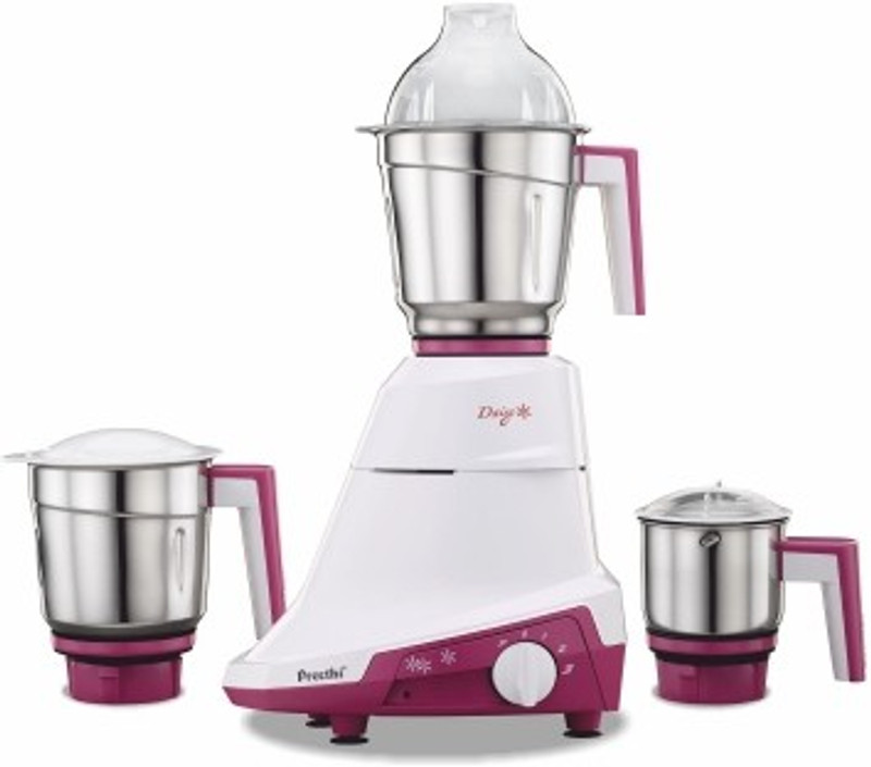 Preethi Daisy - MG 201 750 W Mixer Grinder(White, 3 Jars)