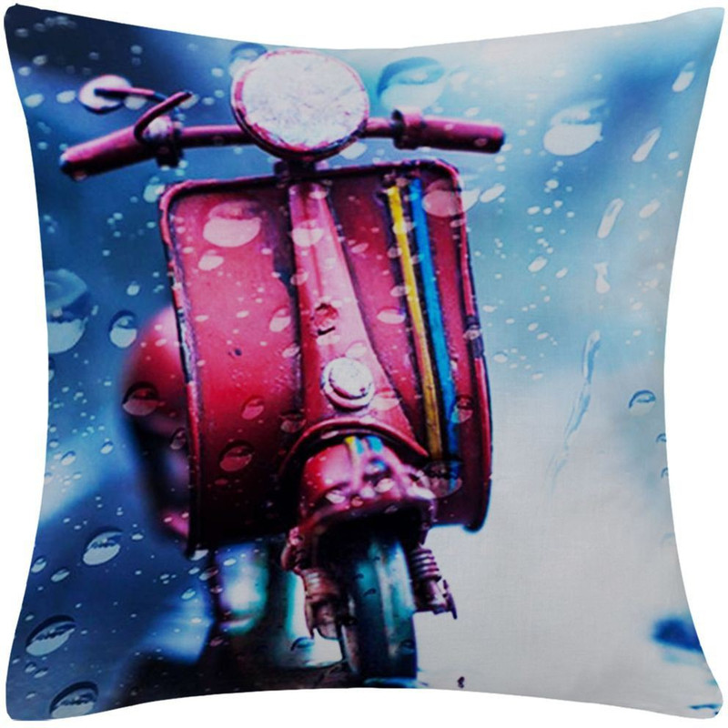 paramorasi 3D Printed Cushions Cover(40 cm*40 cm, Blue)