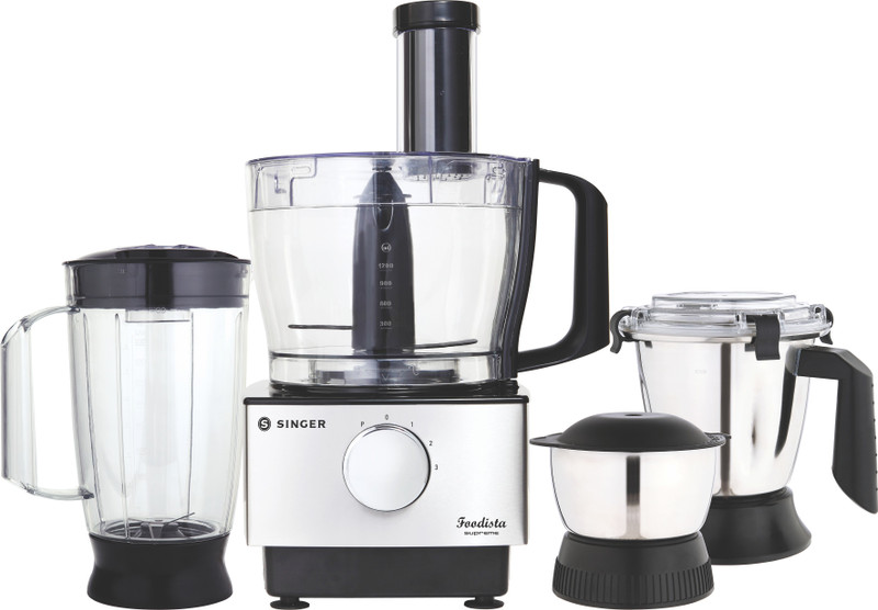Singer Foodista Supreme 1000 W Food Processor(Silver, Black)