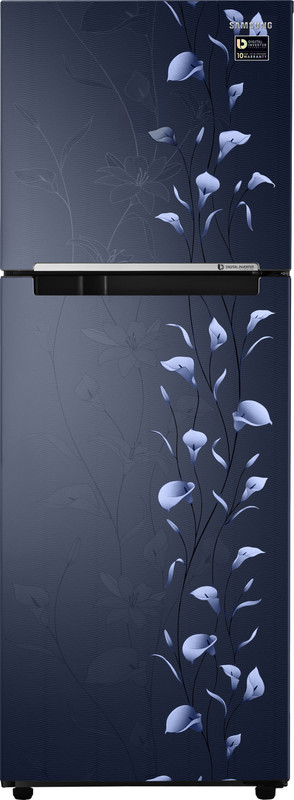 Samsung 253 L Frost Free Double Door 2 Star Refrigerator(Tender Lily Blue, RT28M3022UZ/NL/RT28M3022UZ/HL) Samsung 253 L Frost Free Double Door 2 Star Refrigerator(Tender Lily Blue, RT28M3022UZ/NL/RT28M3022UZ/HL)