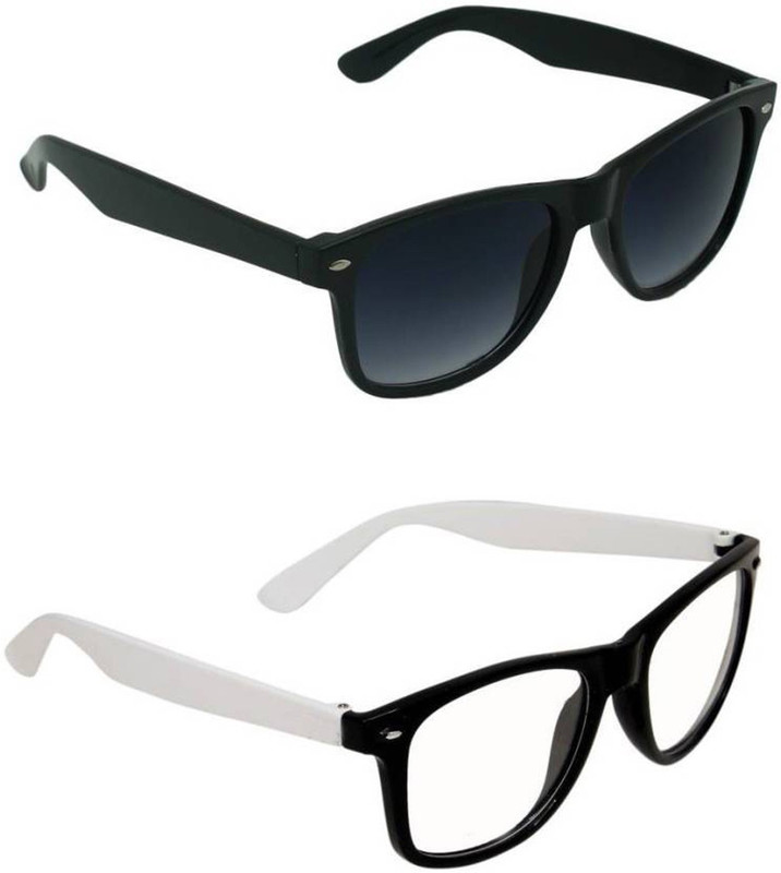 Aligatorr Wayfarer Sunglasses(Clear, Grey)