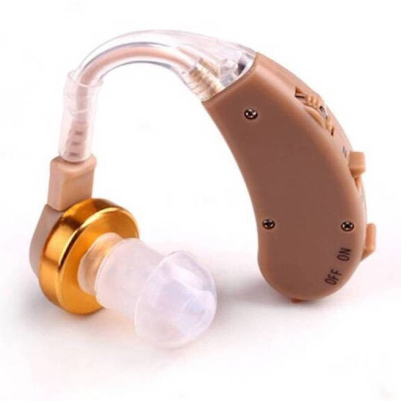 AXONs With 3 Batteries Small Size Superior Quality Sound Amplifier Behind The Ear Hearing Aid(Beige)
