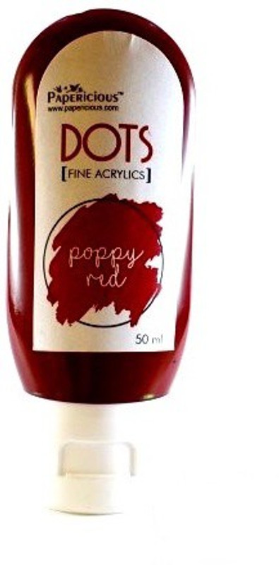 craftsneed Dot Fine Acrylics(Set of 1, poppy red)