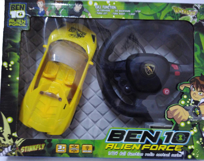 kanha toys Ben 10 Full Function Remote Control Car Toy With Rechargeable Batteries(Yellow)