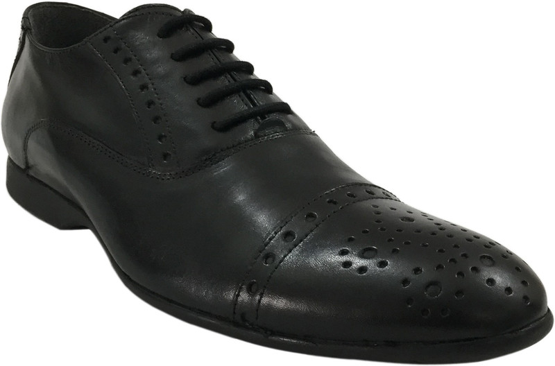 Salt N Pepper Black Smoke Lace Up Shoes For Men(Black) Salt N Pepper Black Smoke Lace Up Shoes For Men(Black)