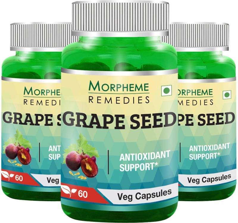 Morpheme Remedies Grape Seed Extract 500 mg (Pack of 3)(180 No) RS.999 (70.00% Off) - Flipkart